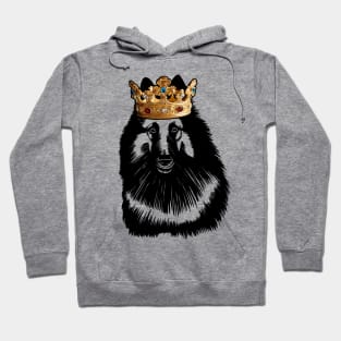 Belgian Tervuren Dog King Queen Wearing Crown Hoodie